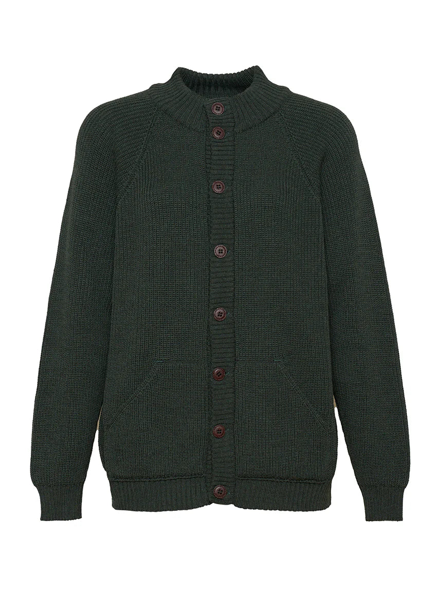 Gilet laine homme Vert Chiné