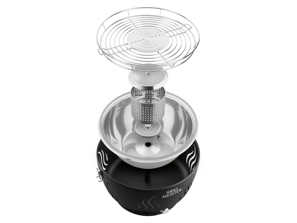 GRILLMEISTER Barbecue  charbon de bois avec ventilation active GAG 34 D1,  31,8 cm