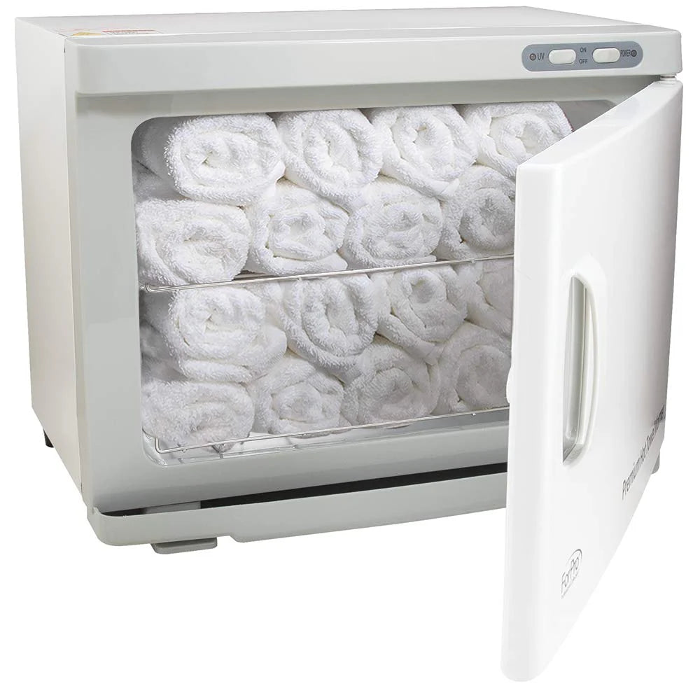 ForPro Professional Collection Premium Hot Towel Warmer, 23L Extra Large Capacity, Two Stainless Steel Racks, White
