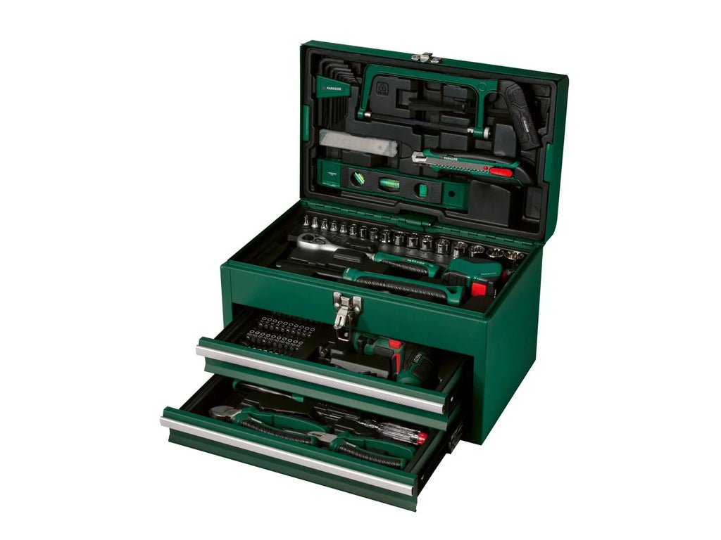PARKSIDE Bote  outils avec visseuse sans fil PWBM A1, 92 pices