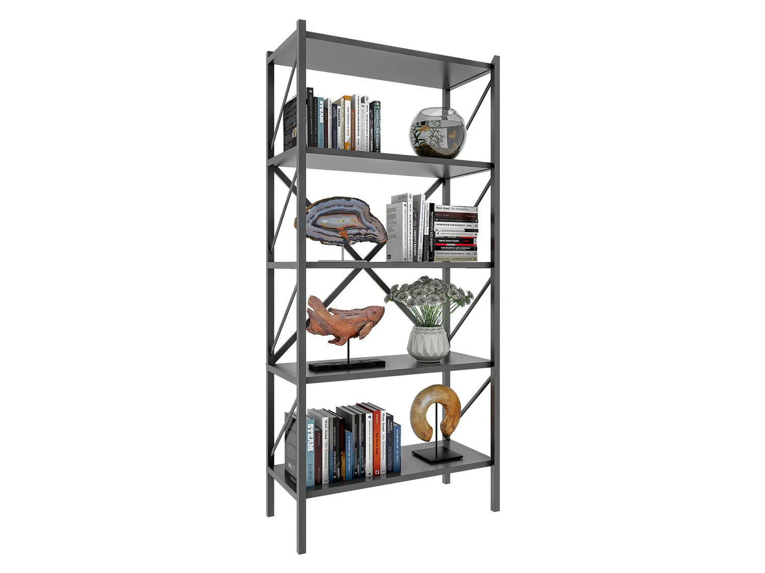 VCM tagre design industriel Insasi, 34 x 66 x 85/121/160 cm