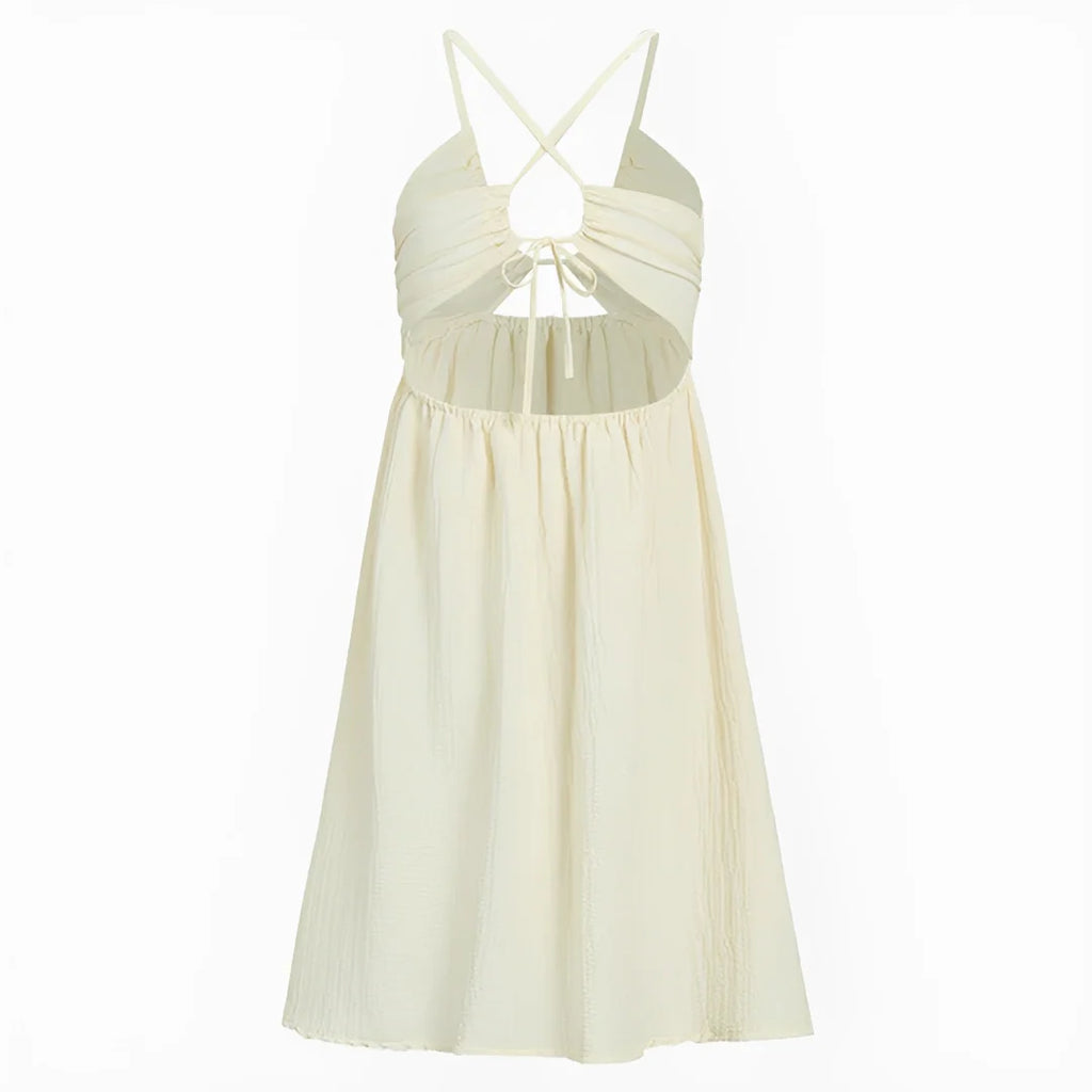 Edna - Robe midi chic à dos nu