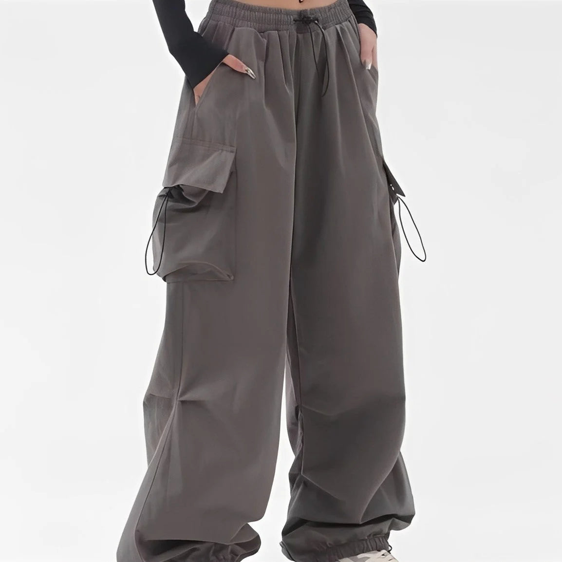 Leonie - Pantalon cargo à jambes larges