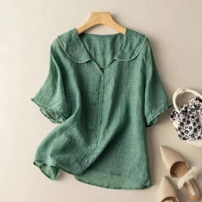 Adèle - Blouse Aérienne En Lin