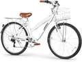 WEIZE Beach Cruiser Bike 26 inch Commuter Bicycle for Adult Men and Women 7-Speed/High-Carbon