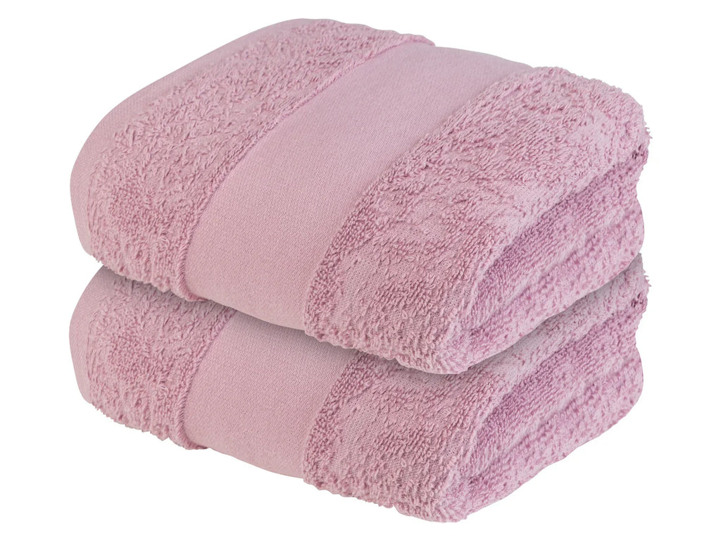 LIVARNO home Lot de 2 serviettes invits en ponge, 30 x 50 cm