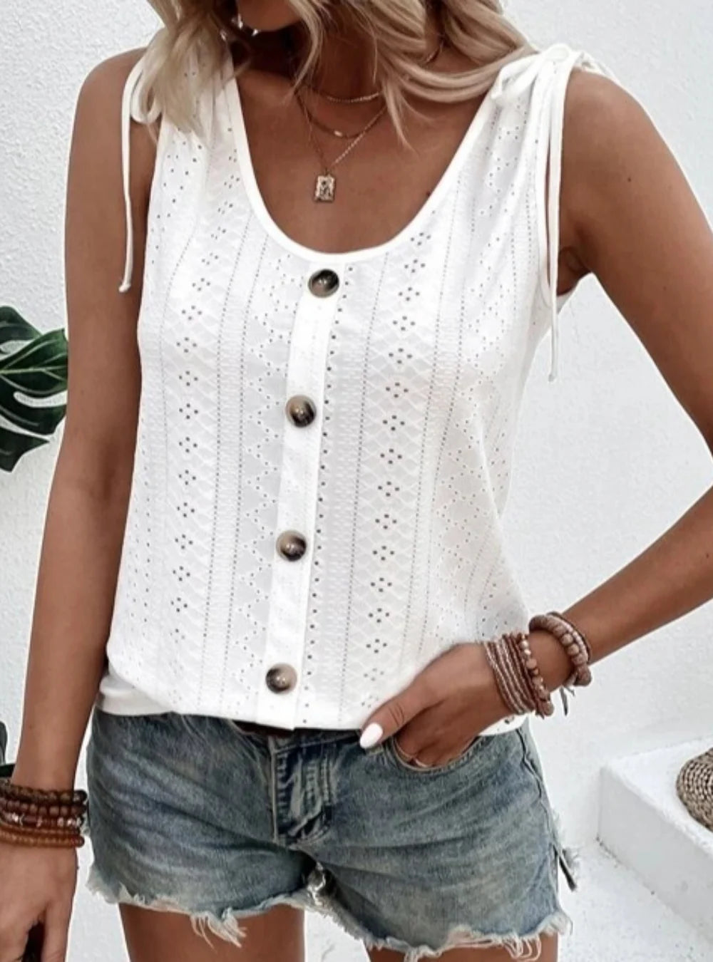 Blouse sans manches élégante pour femmes
