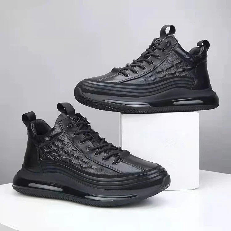 Chaussures Décontractées Homme en Cuir de Vachette avec Coussin d’Air
