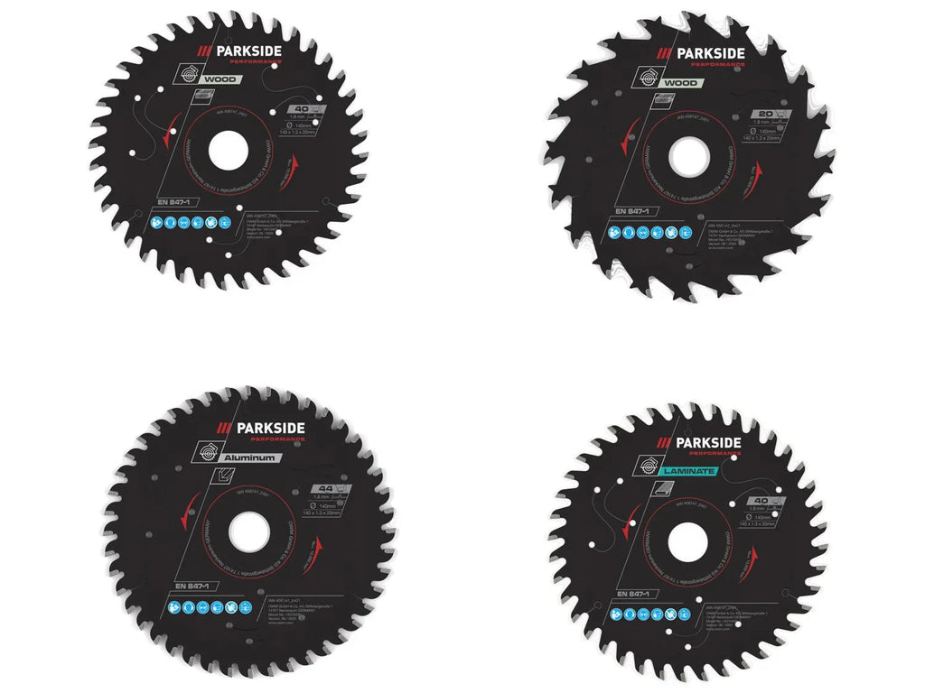 PARKSIDE PERFORMANCE Lame de scie, 140 mm, 20 dents, 40 dents, 44 dents
