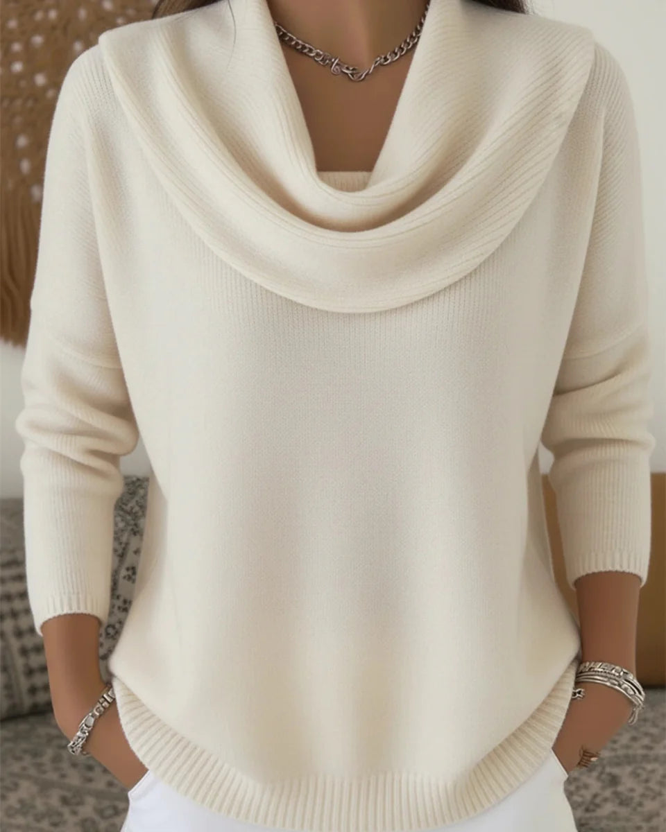 Pull à col froncé