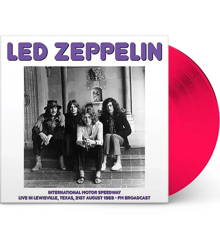 LED ZEPPELIN - LIVE IN TEXAS INTERNATIONAL MOTOR SPEEDWAY 1969 PINK Vinyl LP