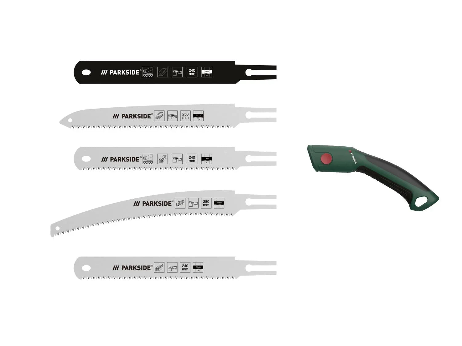 PARKSIDE Set de 7 scies  main