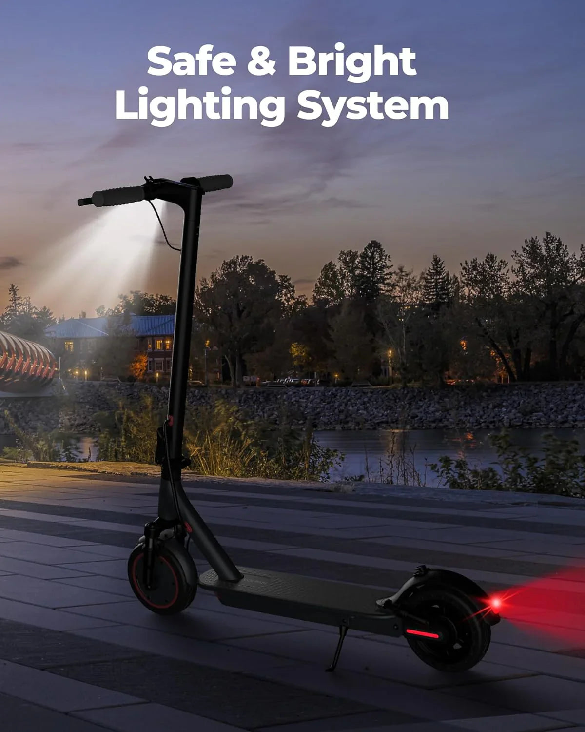 Volpam electric scooter Powerful electric motor Solid tires 28/21/12 mile range