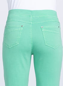 Pantalon femme 7/8° vert menthol