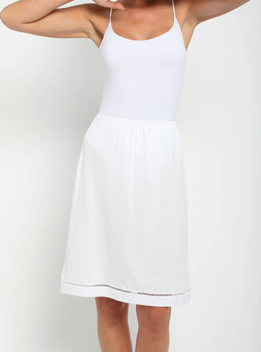 Jupon femme en coton blanc