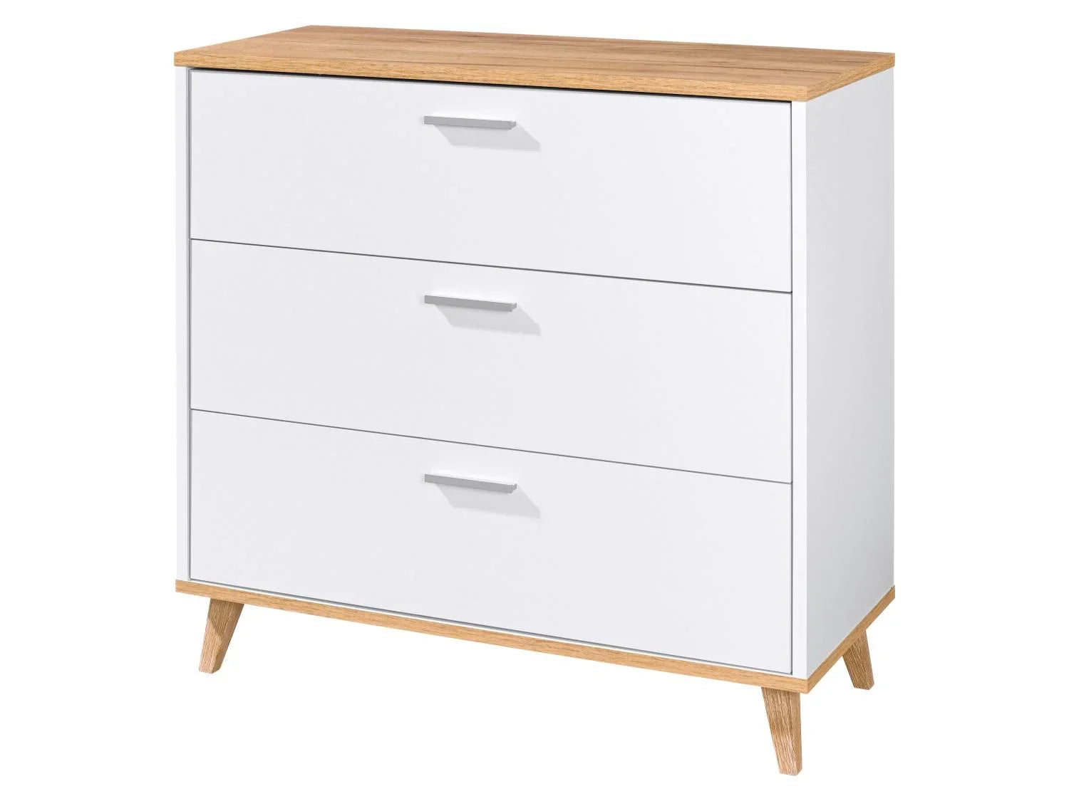 LIVARNO Commode Corfu, 80 x 75,3 x 33 cm, blanc/imitation chne