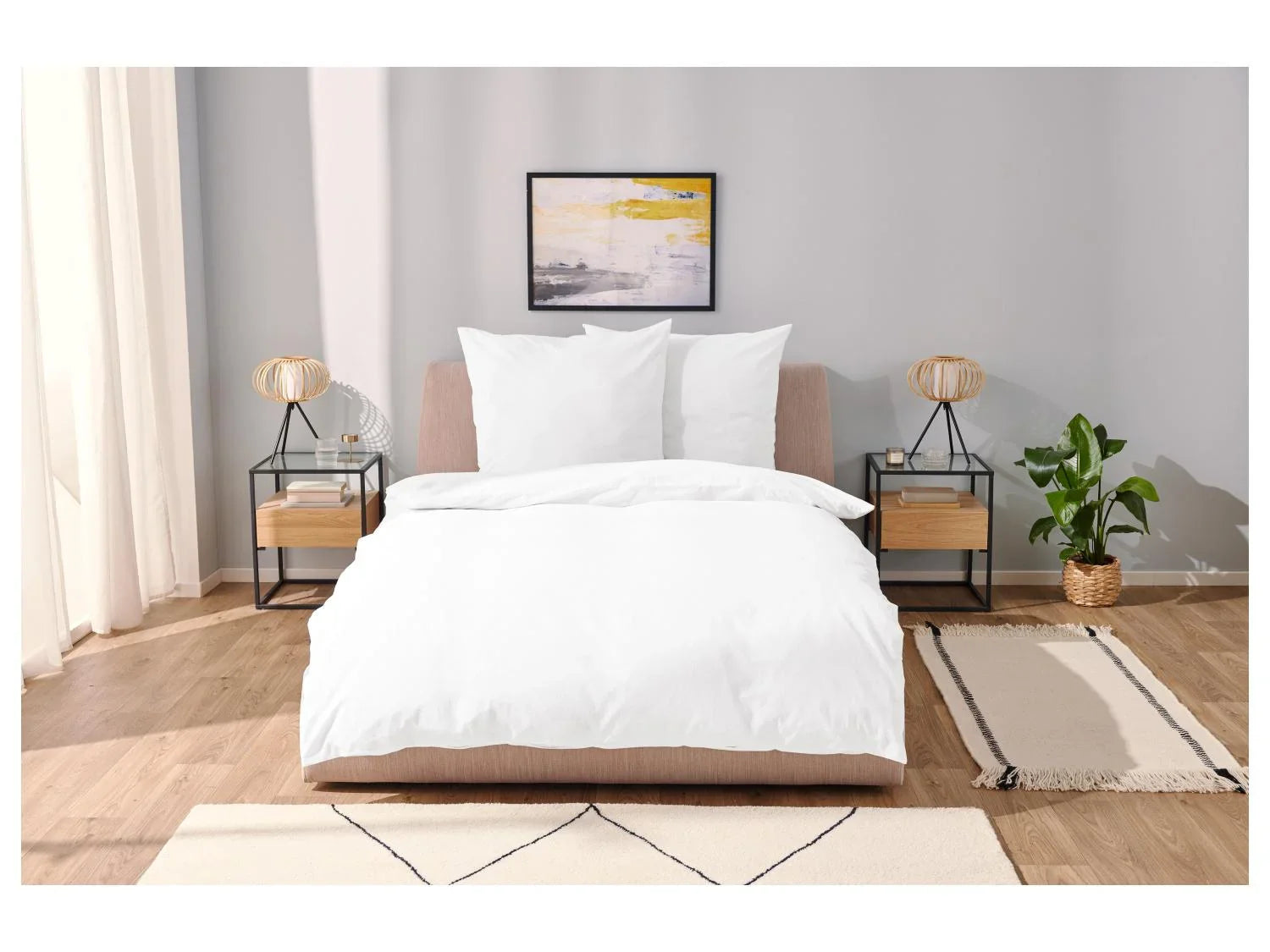 LIVARNO home Parure de lit en lin mlang, 260 x 240 cm