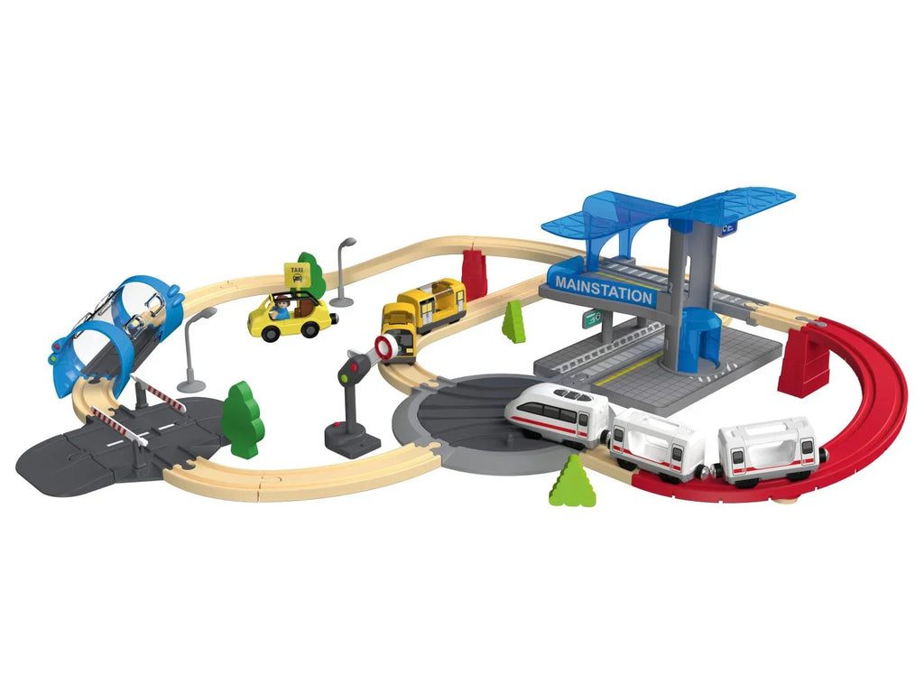 Playtive Set de chemin de train en bois