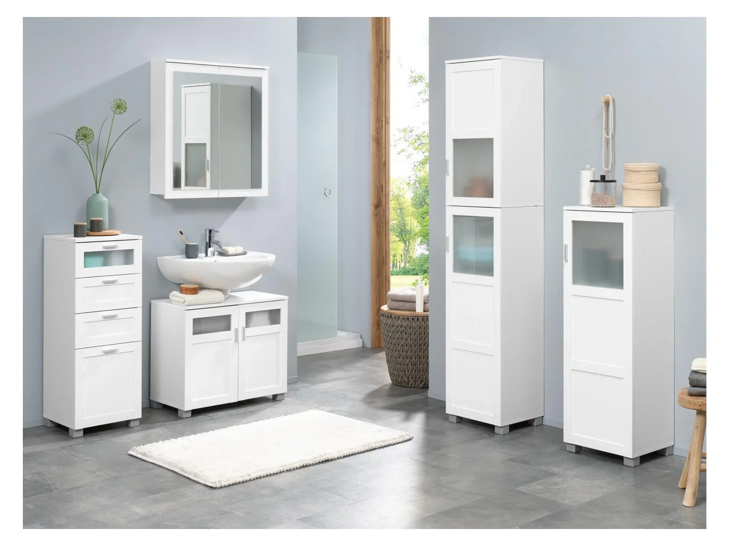 LIVARNO home Armoire de toilette + meuble sous-vasque Basel