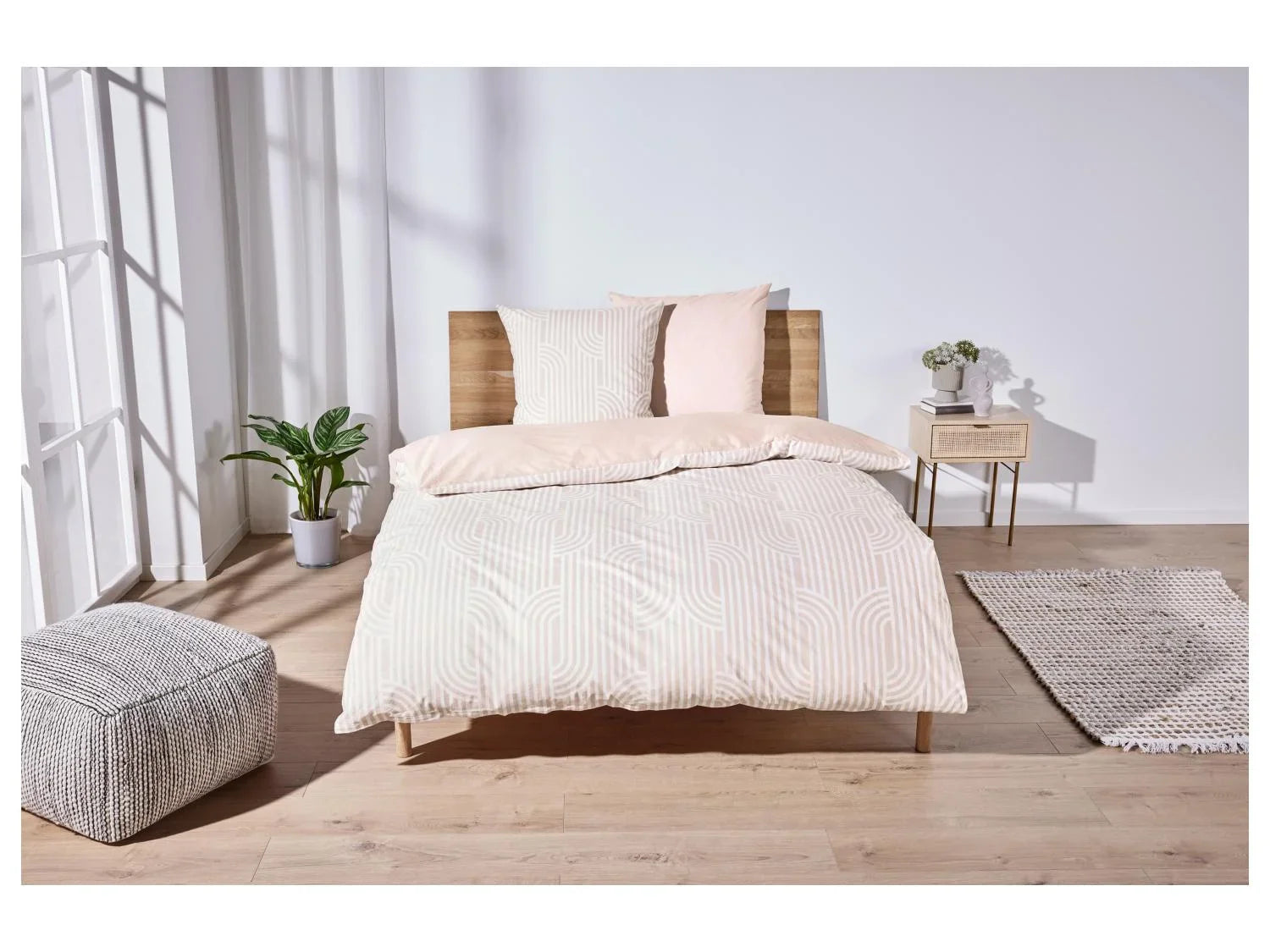 LIVARNO home Parure de lit double face en percale, 240 x 260 cm