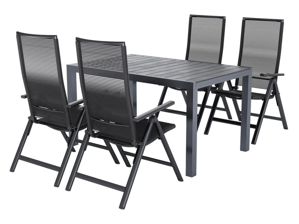LIVARNO Table de jardin + Lot de 4 fauteuils Miami