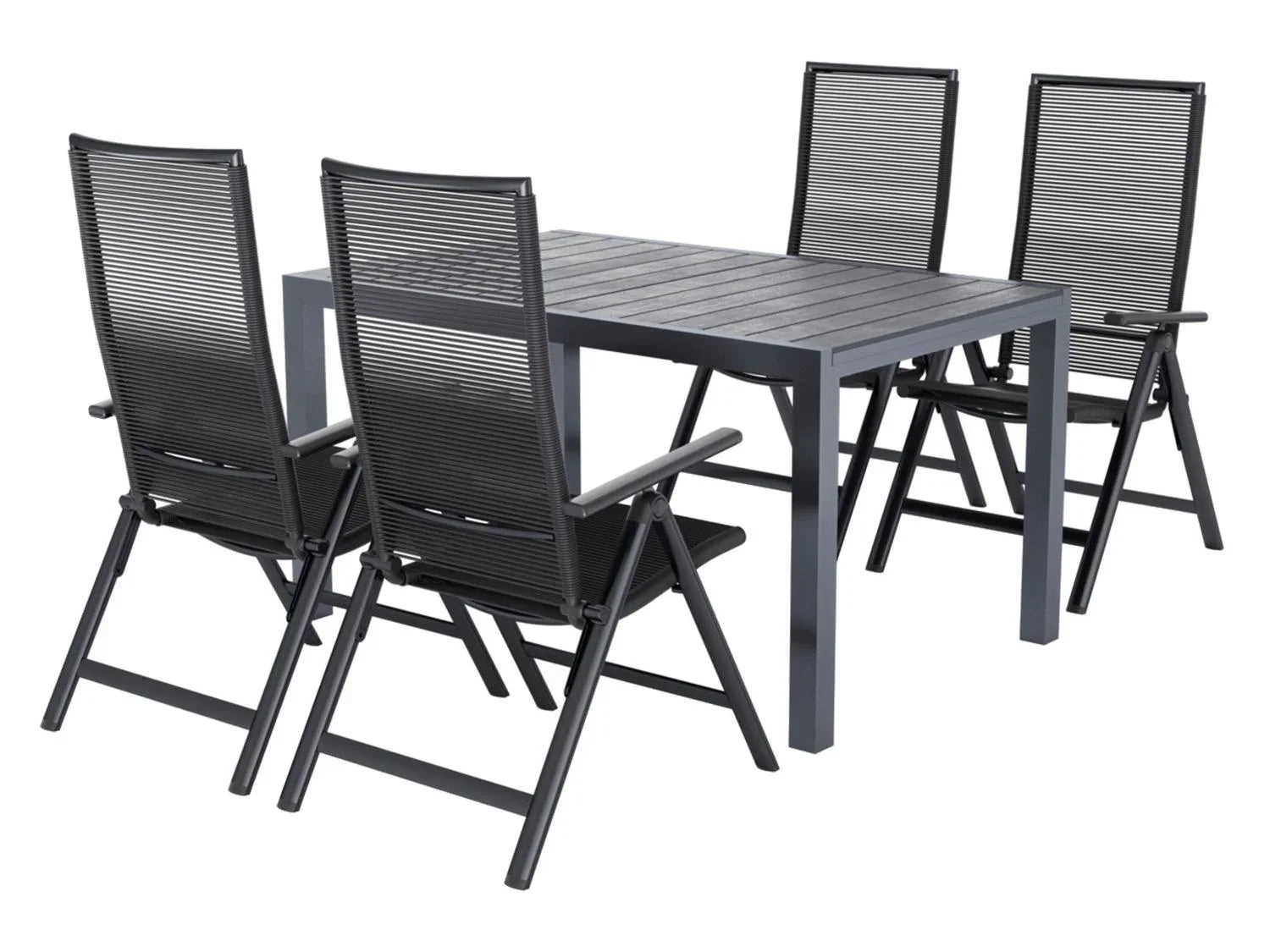 LIVARNO Table de jardin + Lot de 4 fauteuils Miami