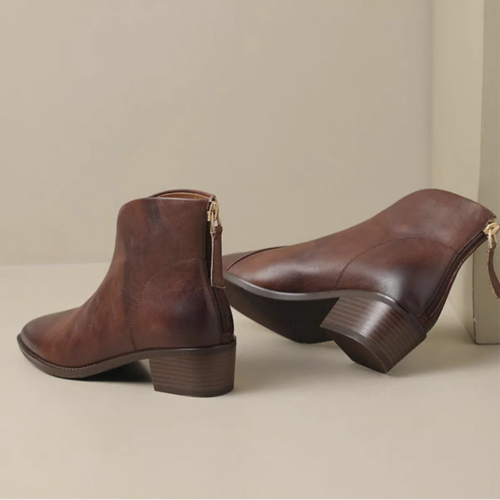 Camille | Les Bottines de Luxe à Talon Bas