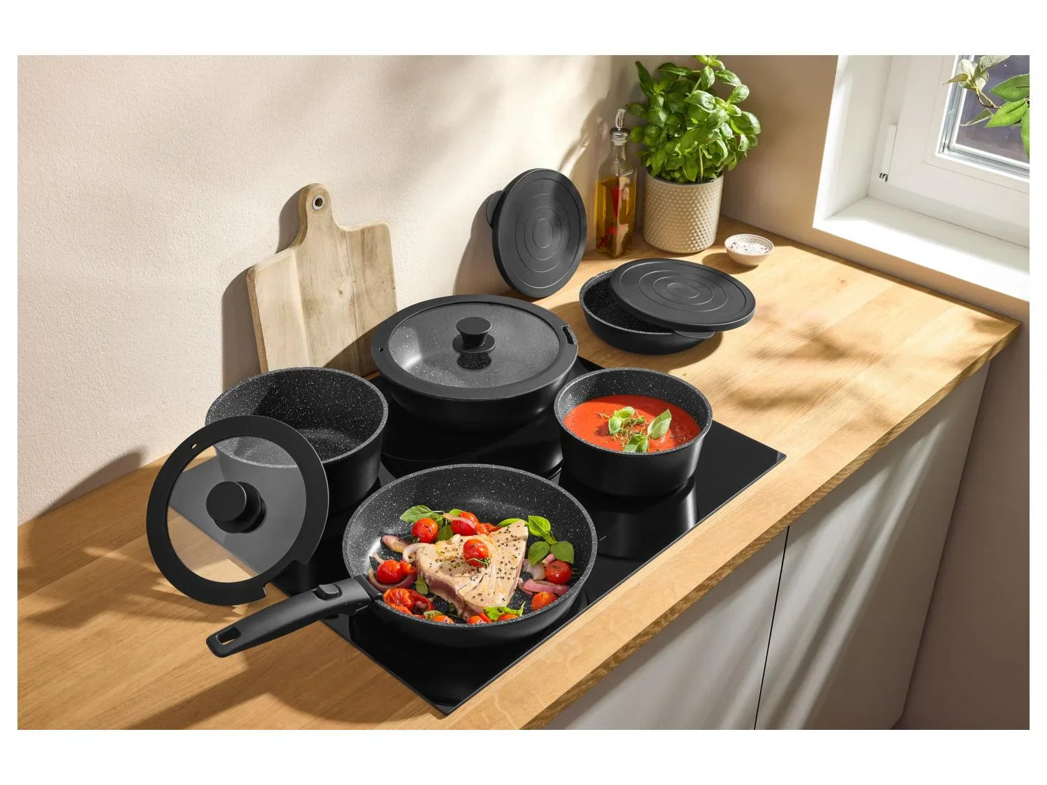 SILVERCREST Batterie de cuisine en fonte d'aluminium
