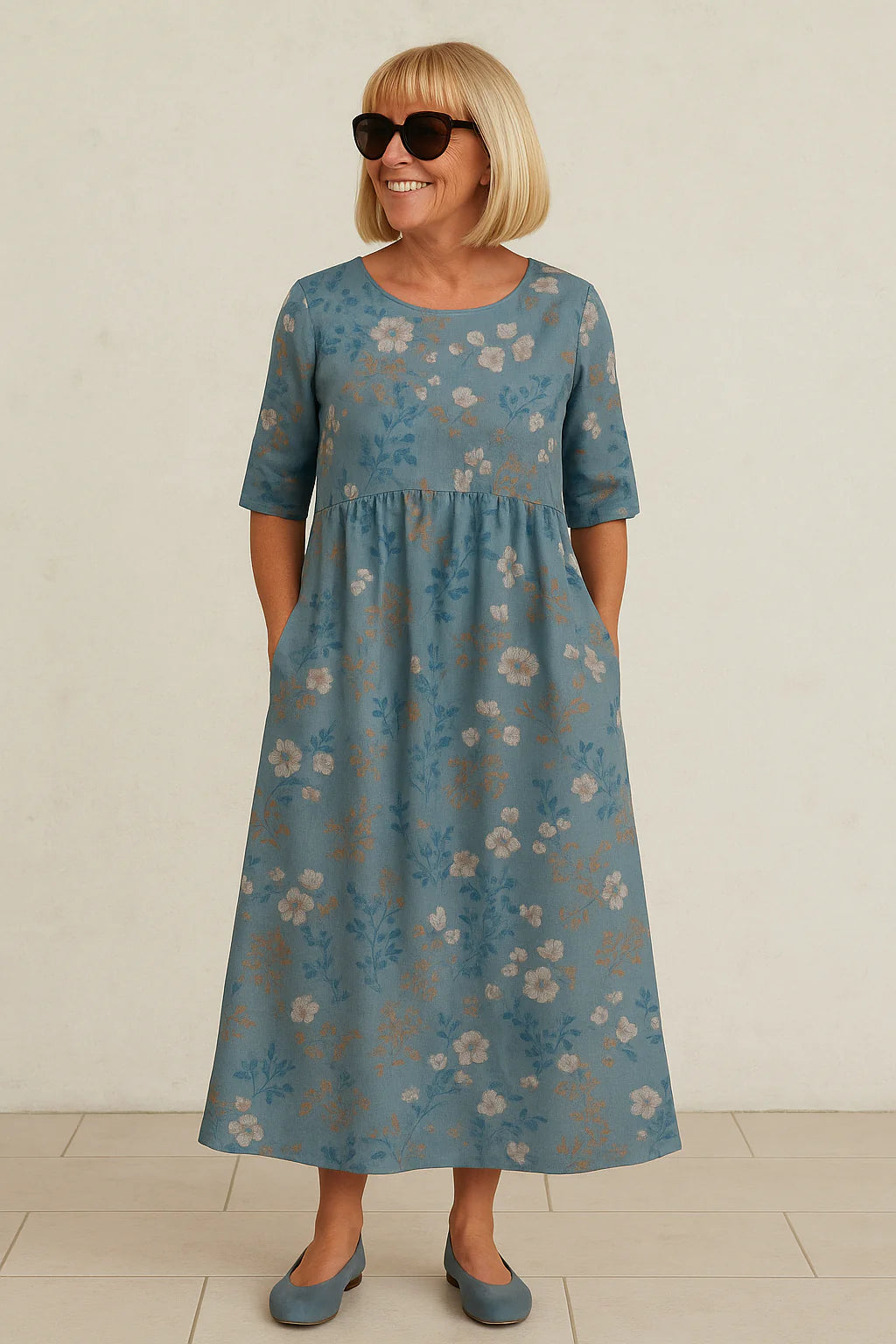 Robe Midi Décontractée pour Femmes – Élégance Quotidienne Sans Effort