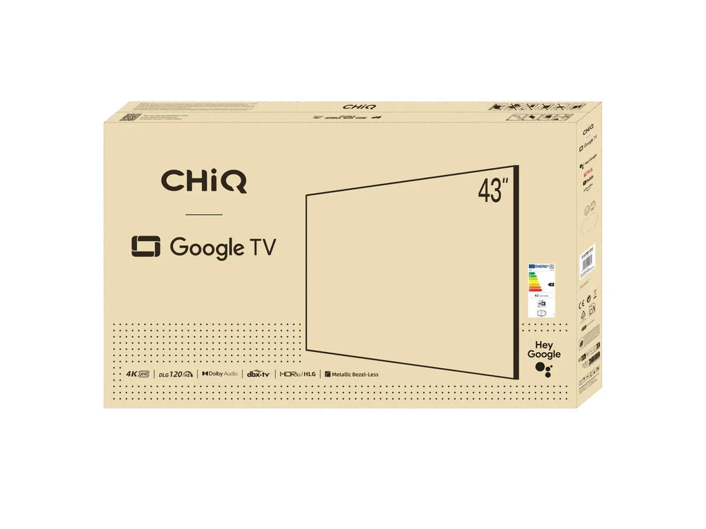 Chiq Smart TV UHD U43M10V, 43 pouces (108 cm)