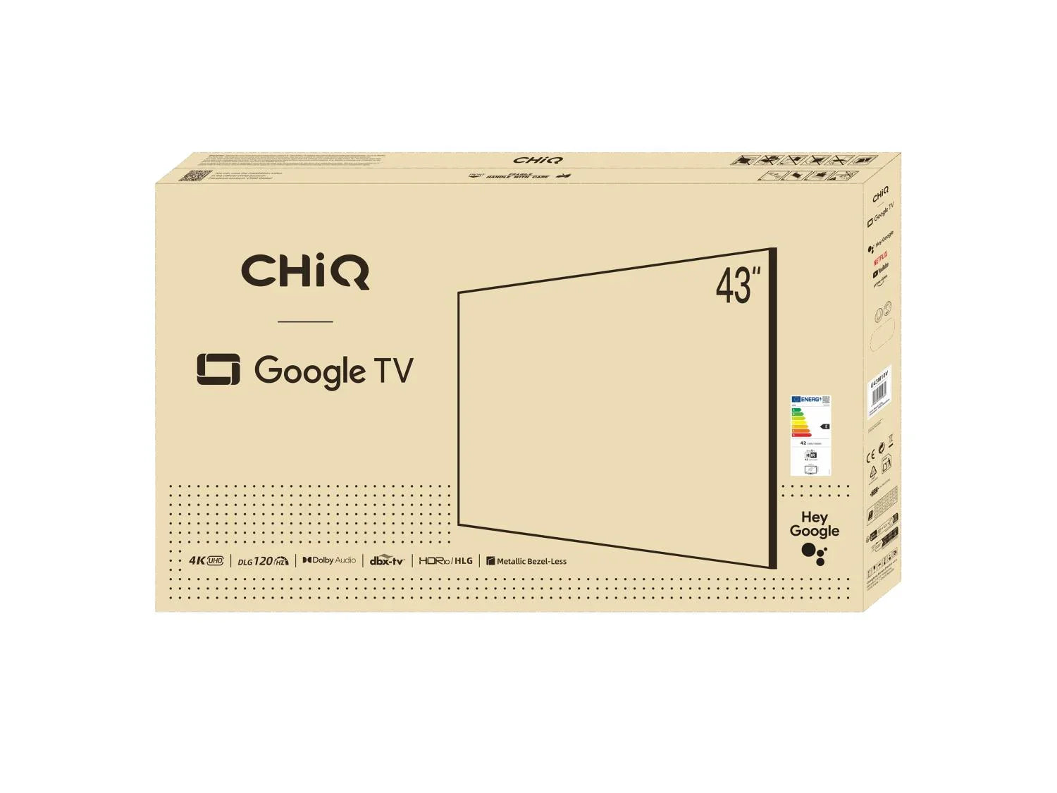 Chiq Smart TV UHD U43M10V, 43 pouces (108 cm)