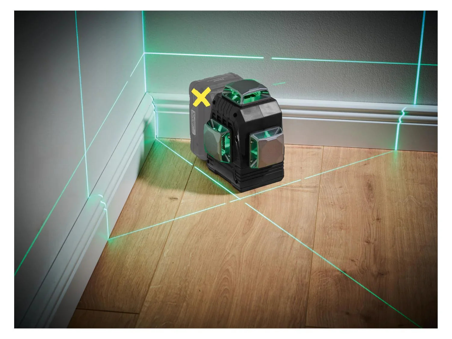 PARKSIDE PERFORMANCE Niveau laser en croix sans fil PKLLP 3360 A1, vert, 30 m 20 V