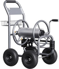 Hose Reel Cart, Hose Cart with Wheels Heavy Duty, Industrial Hose Reels for Outside, 250-Feet of 5/8 Hose Capacity, Hose Guide Pre-Installed