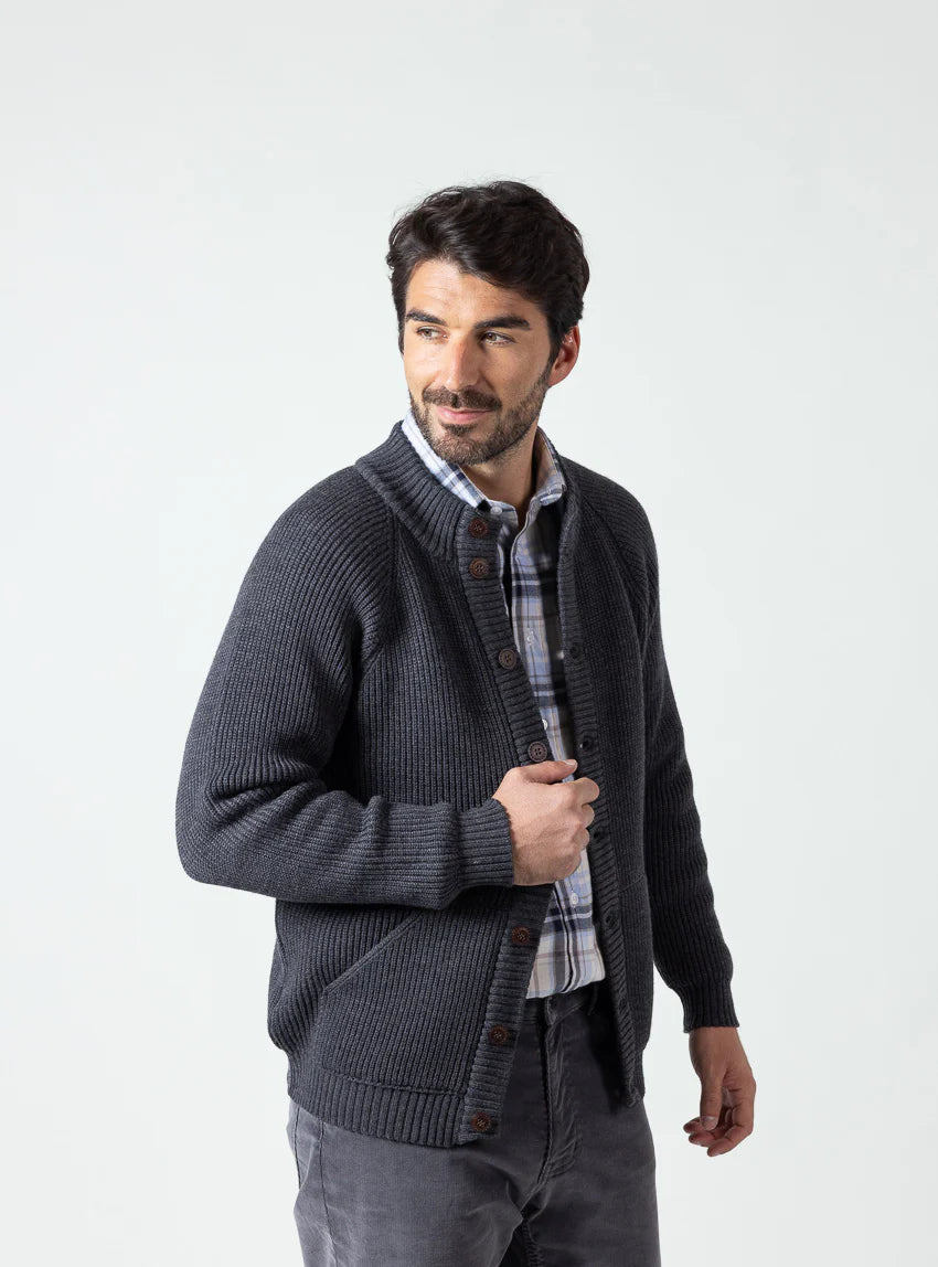 Gilet laine homme gris anthracite