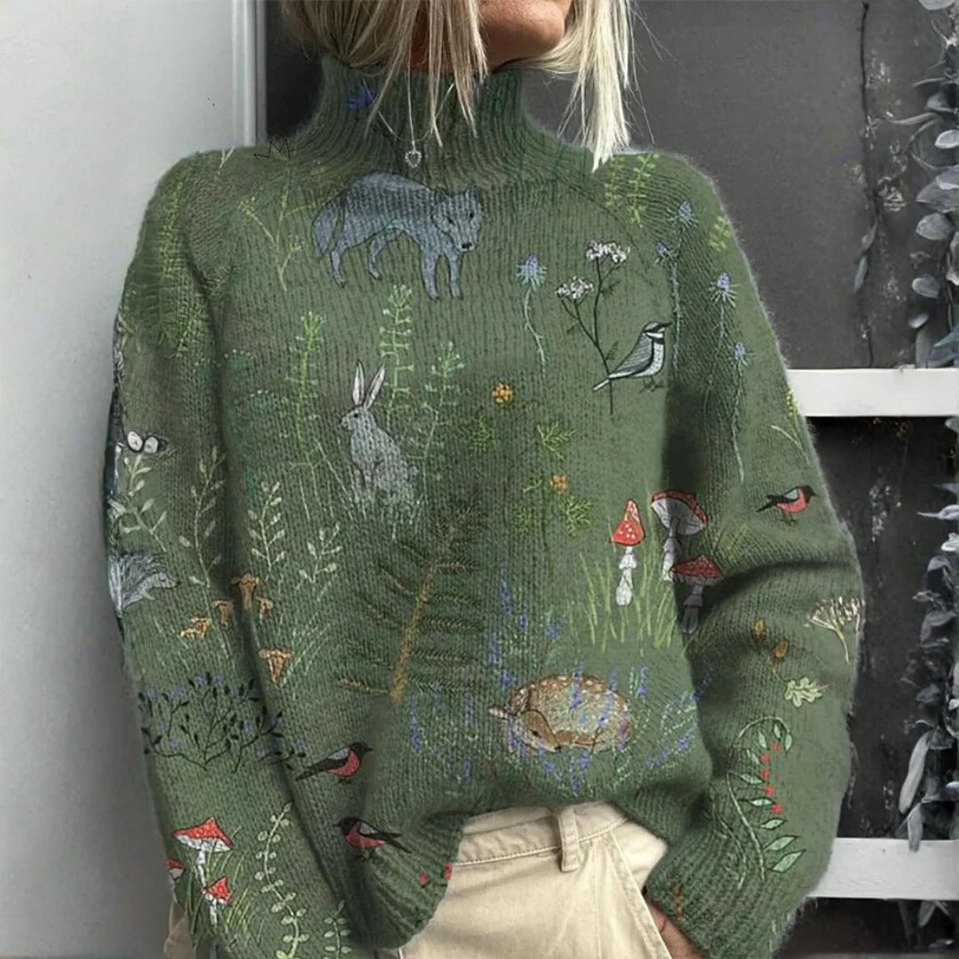 Aurélie | Pull Col Montant Chaud et Élégant