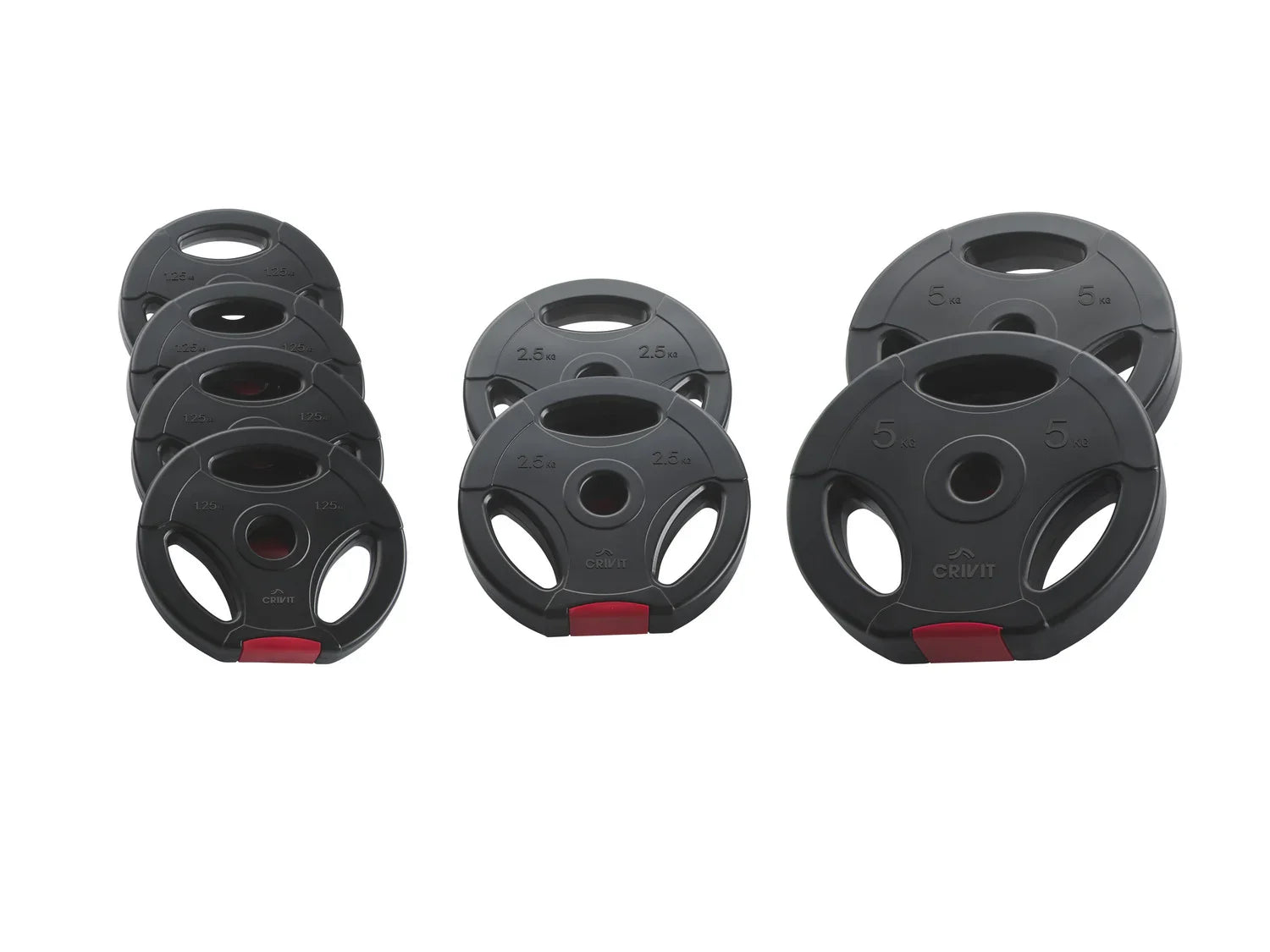 CRIVIT Lot de 8 disques de musculation, 20 kg