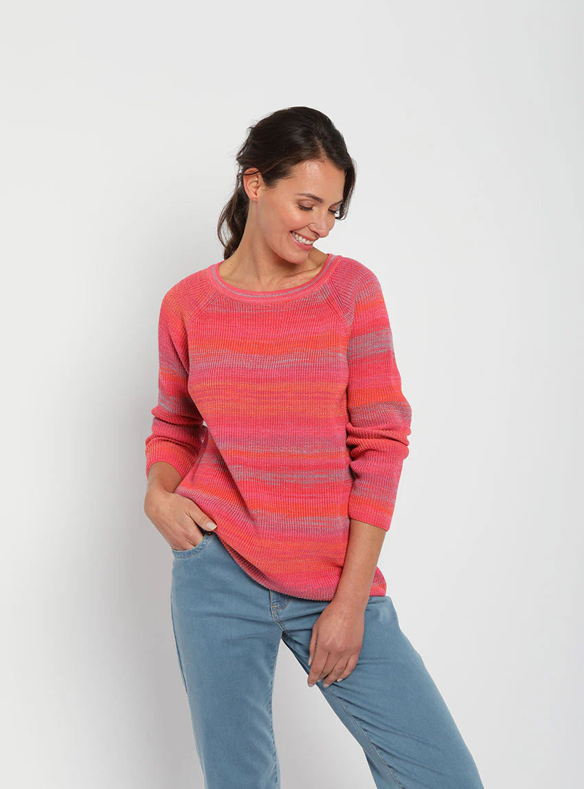 Pull femme en coton organique rose peps