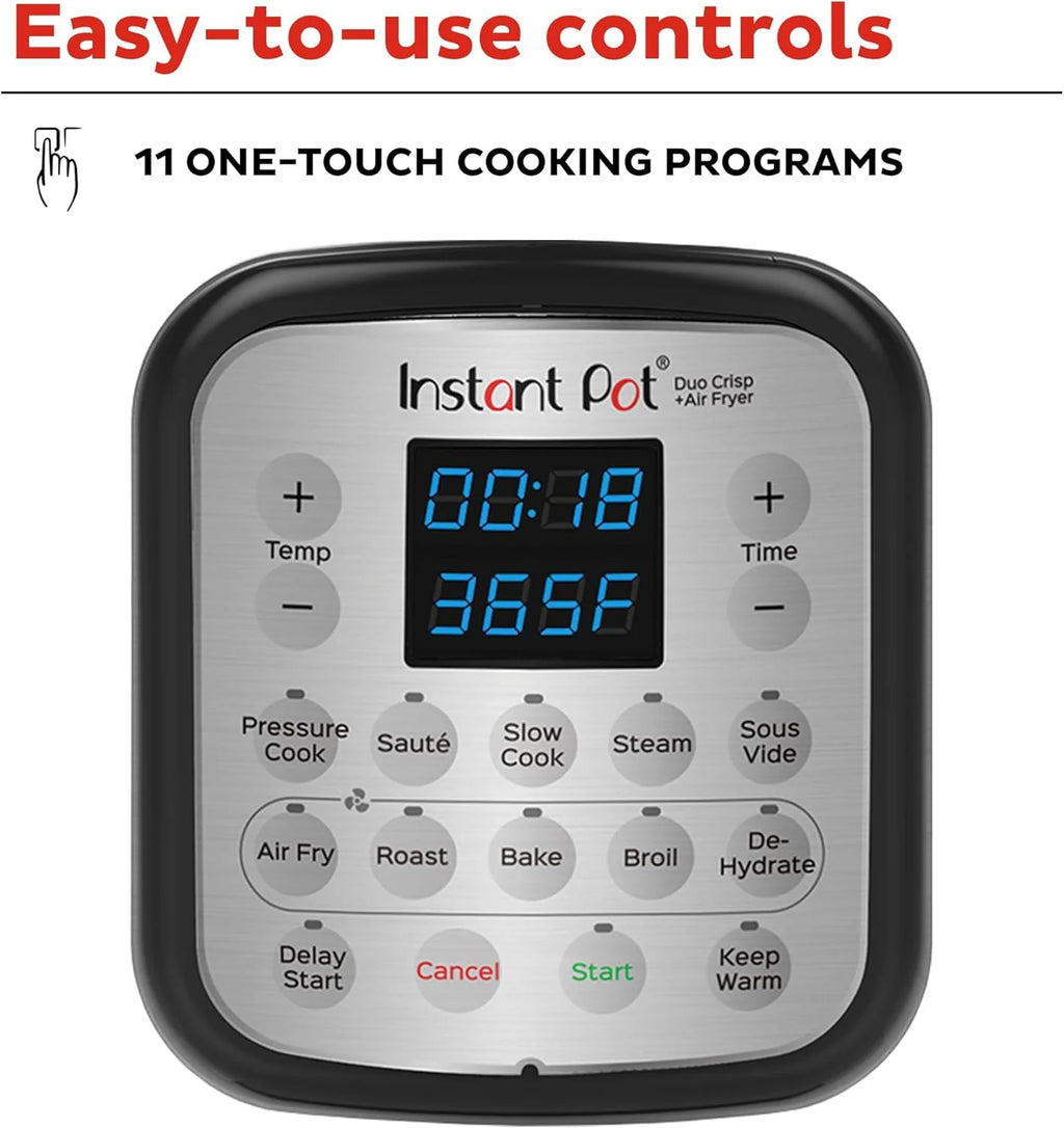 Instant Pot Duo 7-in-1 Electric Pressure Cooker, Slow Cooker, Rice Cooker, Steamer, Sauté Pan, Yogurt Maker, Warmer, and Sterilizer