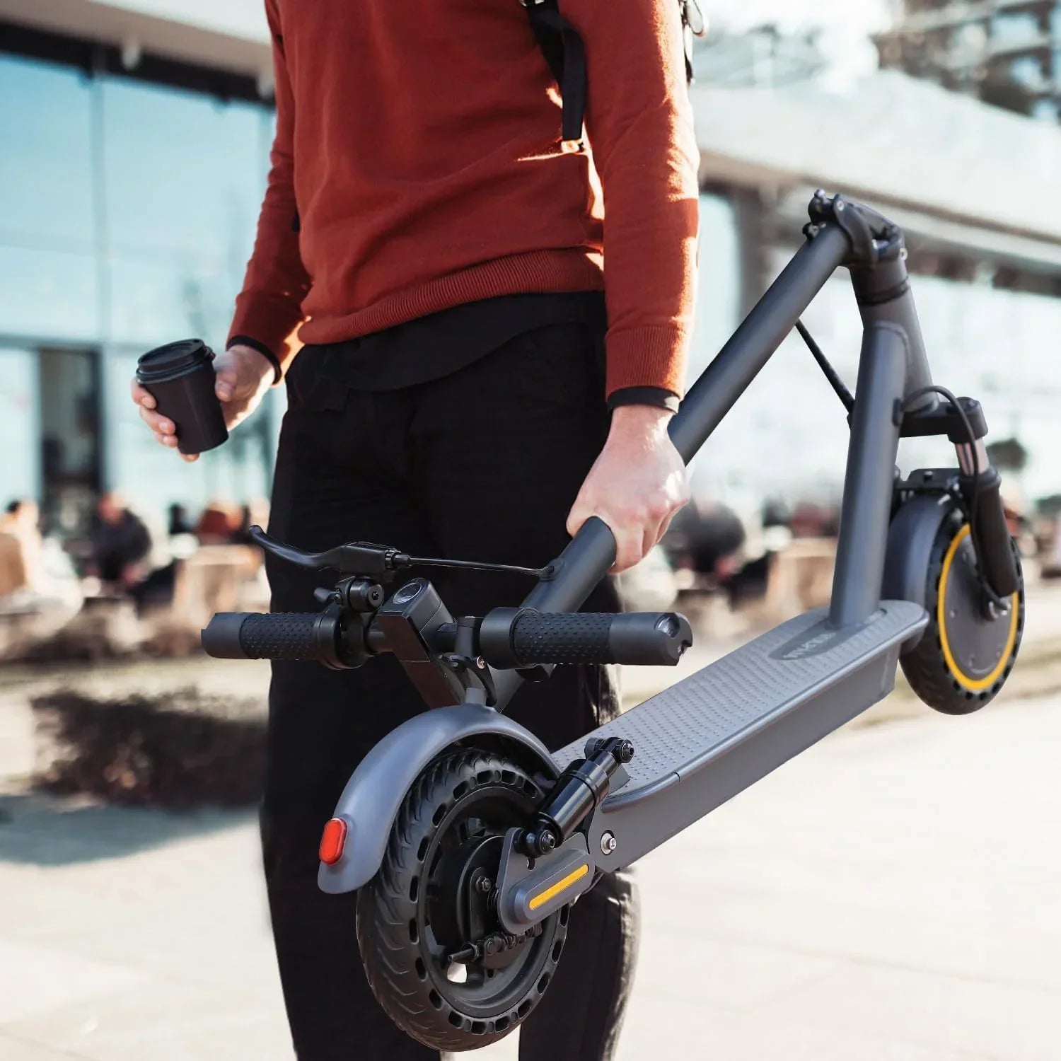 Electric Scooter 350W/500W Powerful Motor 8.5/10 Solid Tires 19/22Mph 28/21/12 Miles Range