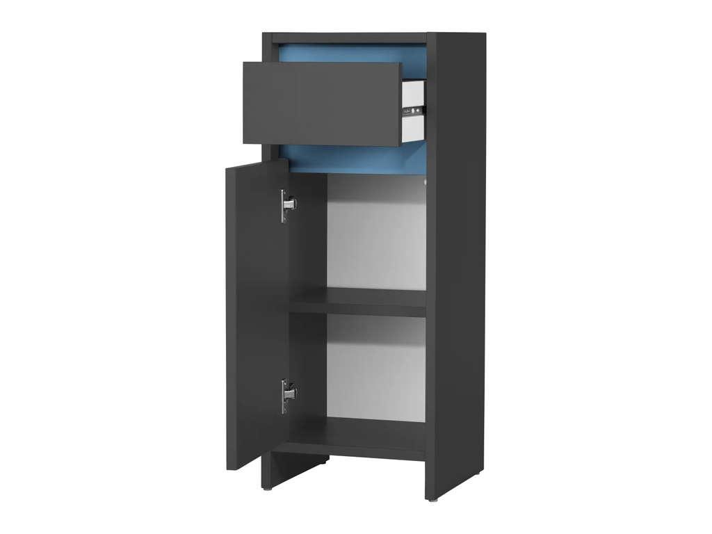 LIVARNO home Armoire latrale de salle de bains Oslo, 32 x 80 x 28 cm, noire