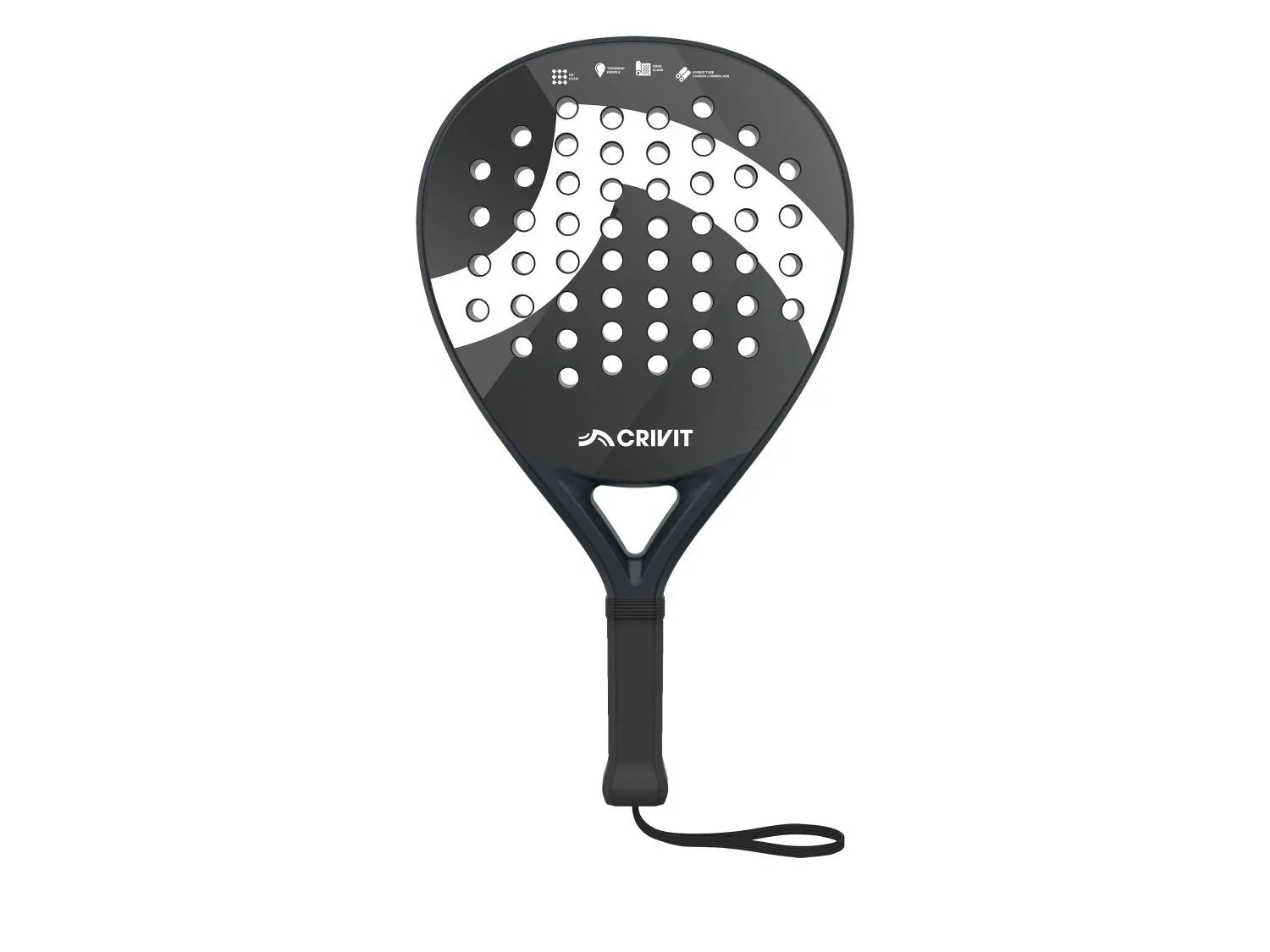 CRIVIT Raquette de padel en fibre de verre Comfort