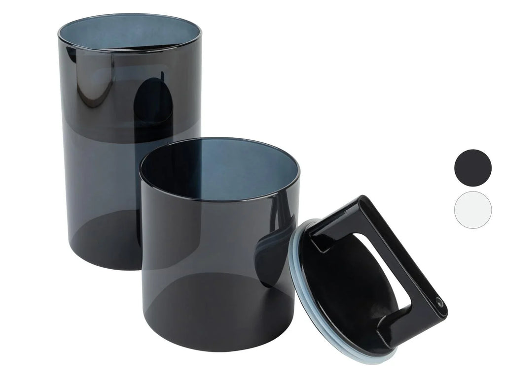 LIVARNO home Lot de 2 bocaux avec couvercles hermtiques