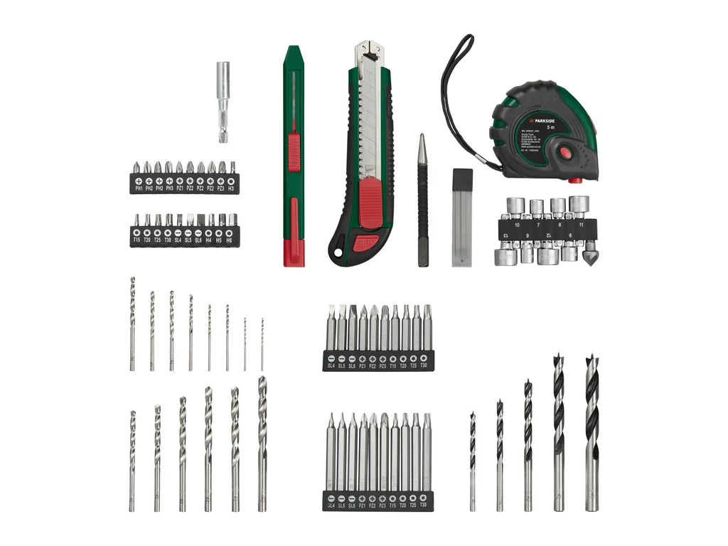 PARKSIDE Perceuse-visseuse sans fil et accessoires PABS 20-Li G8, 20 V