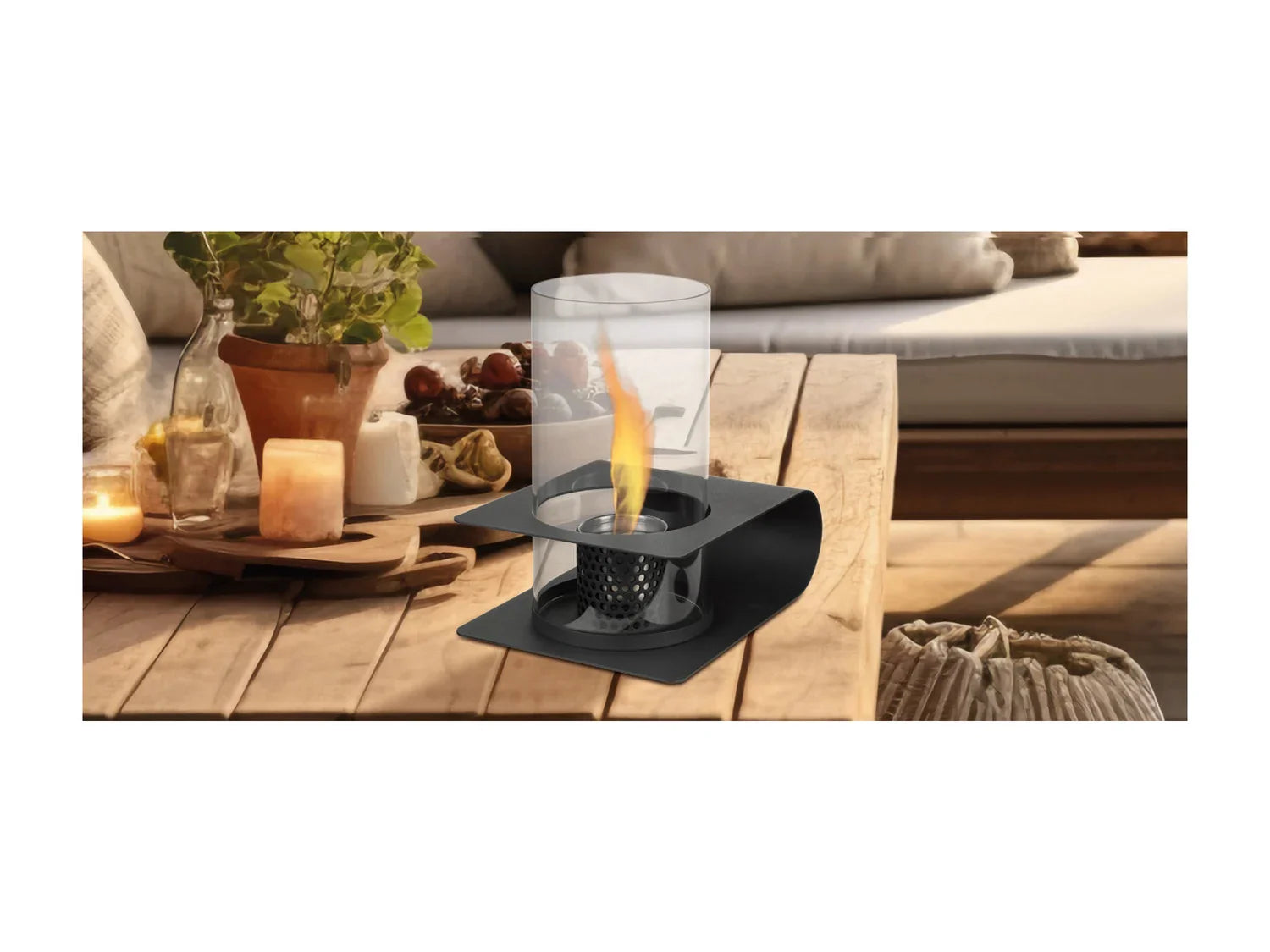 tepro Feu de table, avec pare-vent