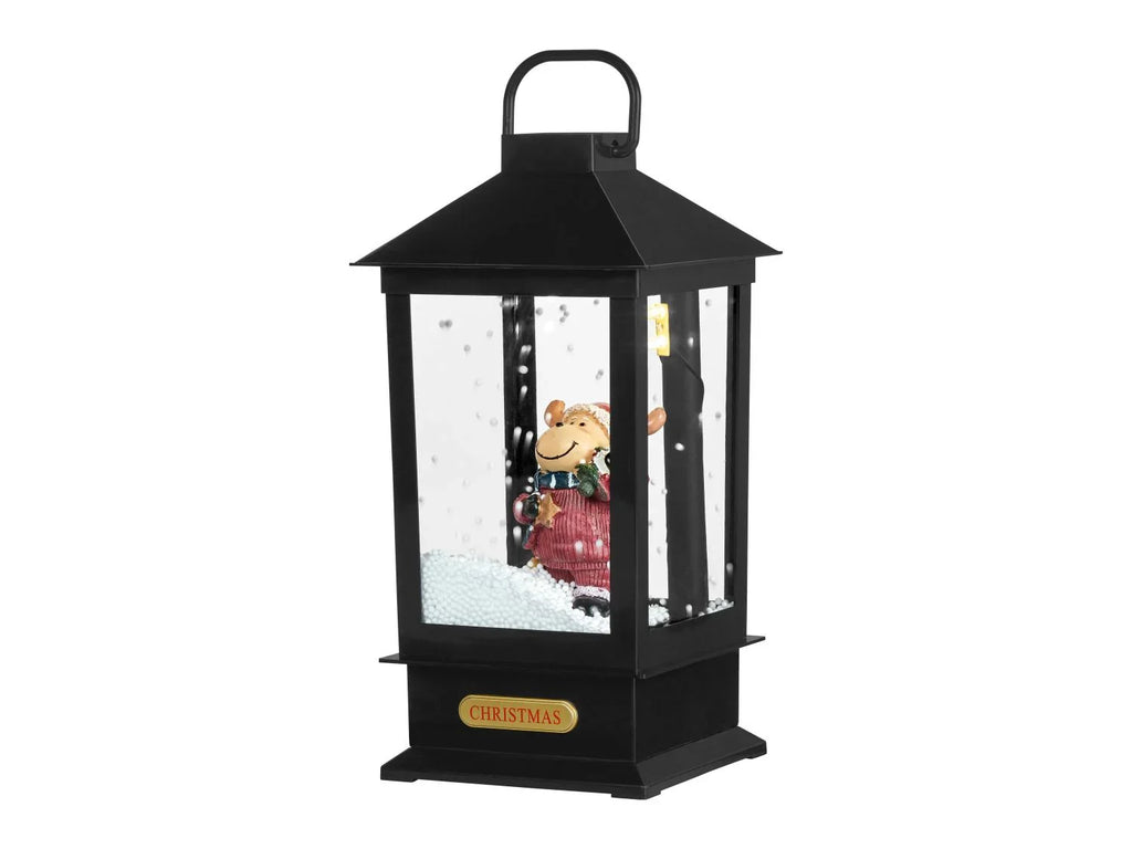 LIVARNO home Lanterne LED avec effet tempte de neige et musique