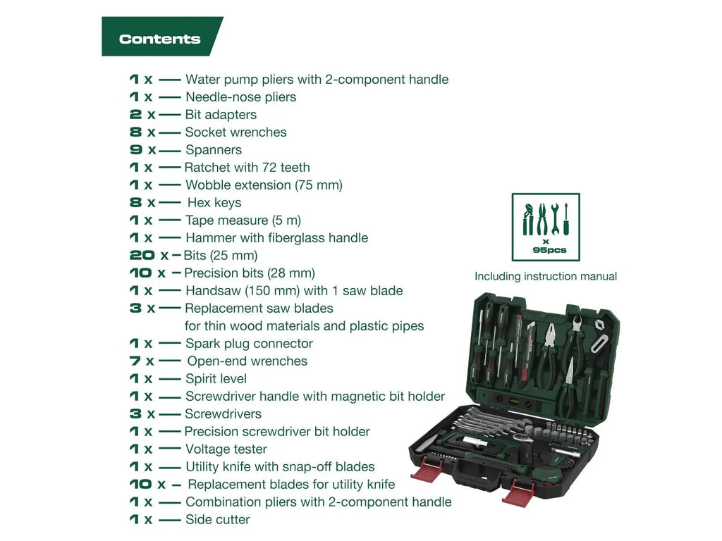 PARKSIDE Mallette  outils, 95 pices