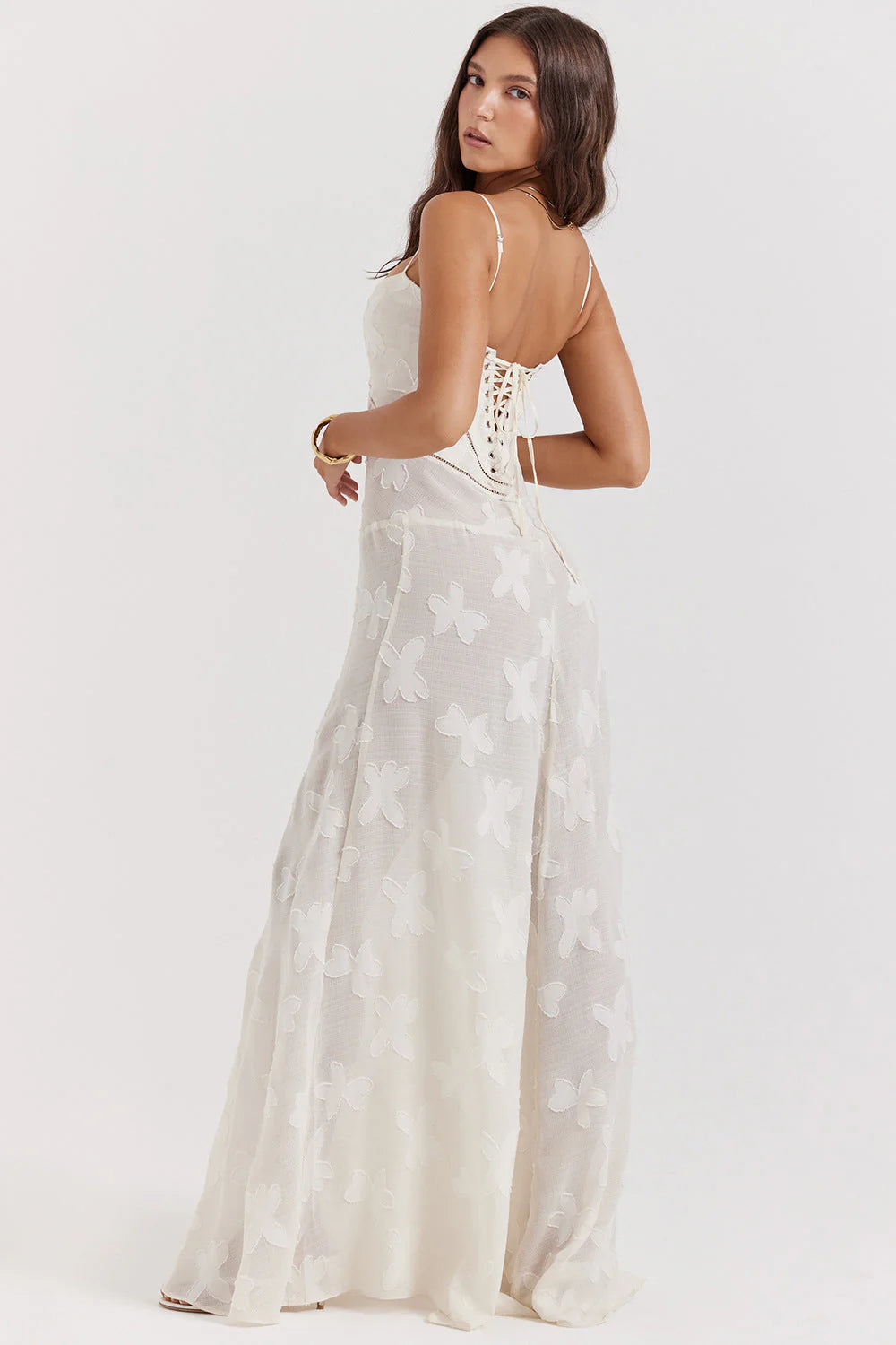 Clara | Robe longue Blanc cassé
