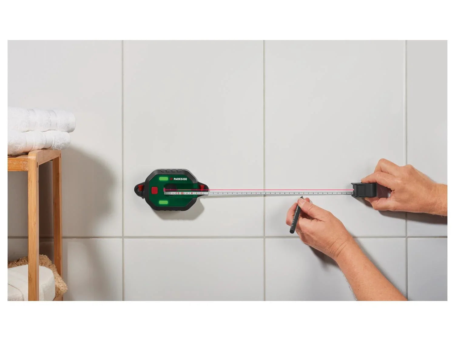 PARKSIDE Niveau  bulle laser avec mtre ruban PLLM 10 A1
