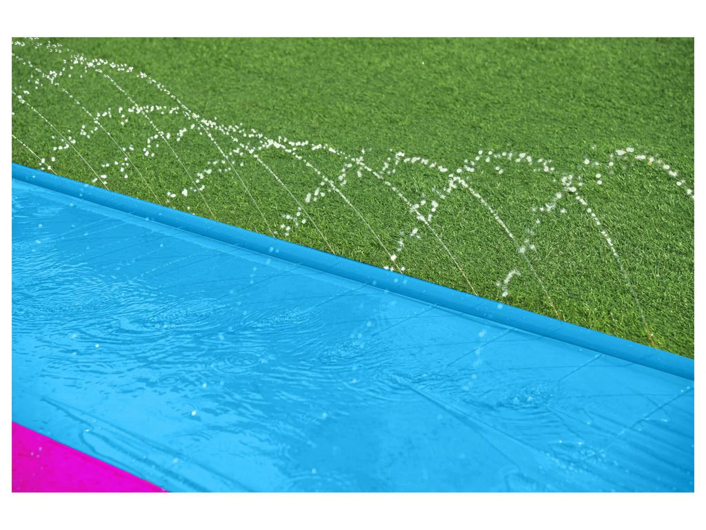Bestway Double toboggan aquatique avec animaux gonflables, 487 x 138cm