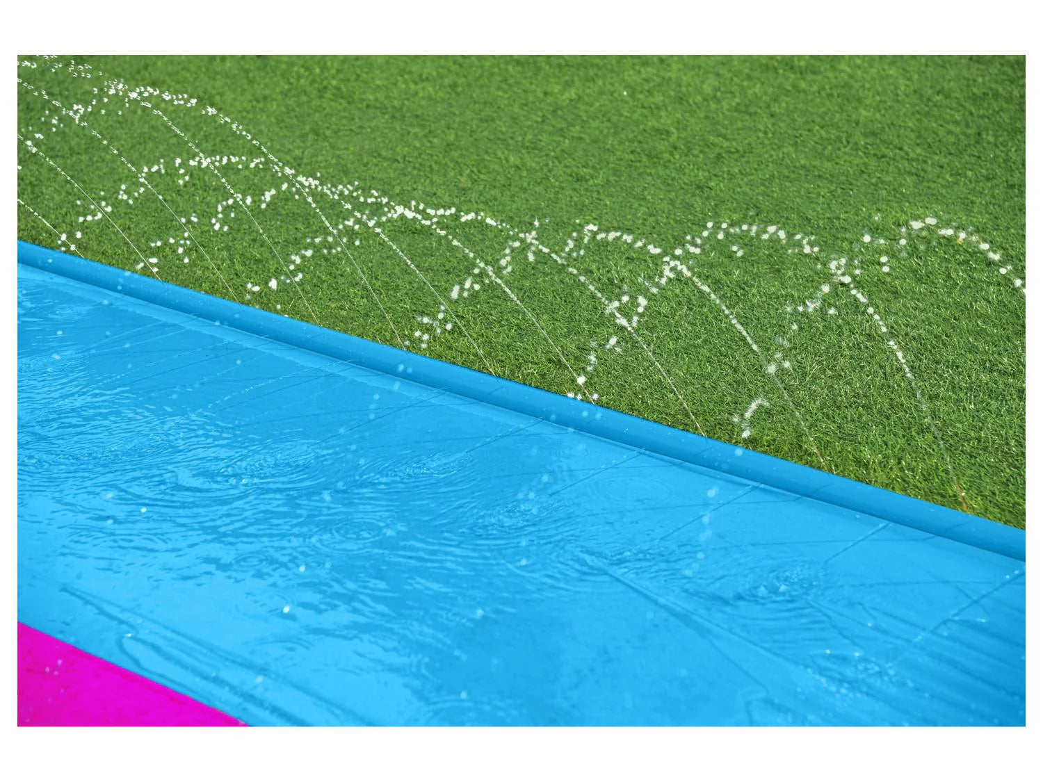 Bestway Double toboggan aquatique avec animaux gonflables, 487 x 138cm